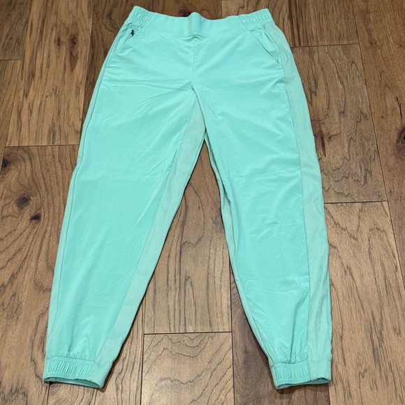 Athleta Pants - Athleta Headliner Hybrid Joggers Mint Green Ribbed Trim Pants Womens 8
